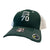 Sub70 Mens One Size Textured Two Tone Golf Cap - Green/White