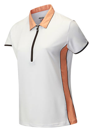 JRB Ladies White Trim Short Sleeved Golf Shirt