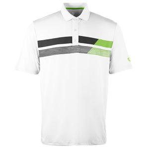 Island  Green Asymmetric Print UV Protection Polo Shirt igts2038
