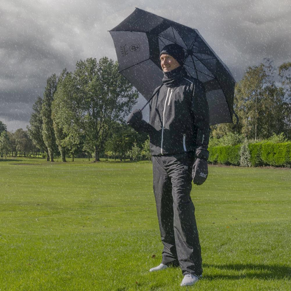 Island Green Lightweight Inner Drop Hem Trousers Black - IGPNT1767⛳️