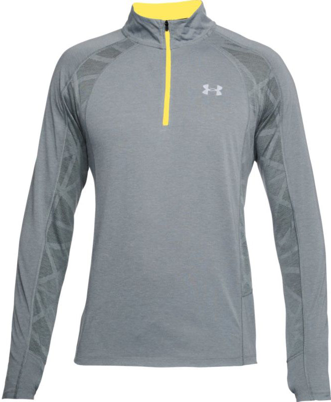 Under Armour Threadborne Swft 1/4 Zip Grey Yellow (207-709) SMALL ONLY