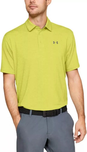 Under Armour  Playoff Polo 2.0 Lima Bean/High/Vis Yellow (037-350) LARGE ONLY