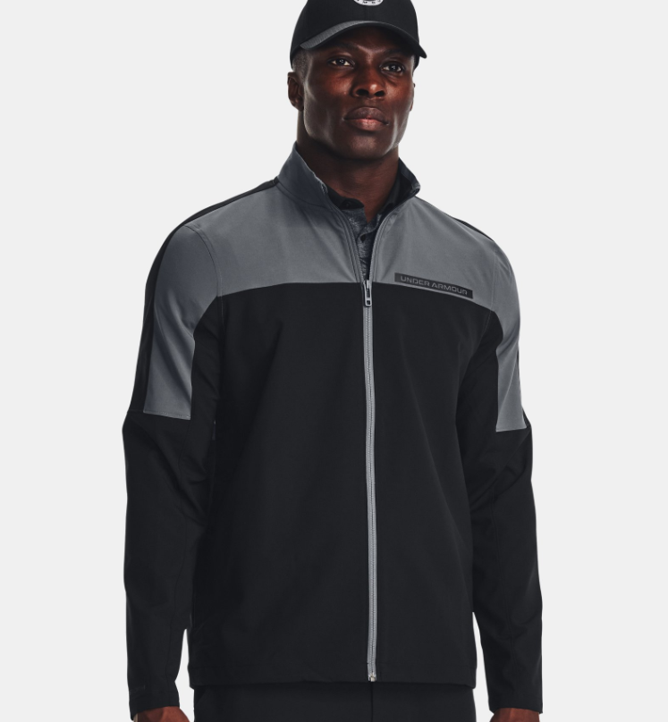 Men's UA Storm Windstrike Full-Zip in Black/Pitch Grey (383-001)⛳️