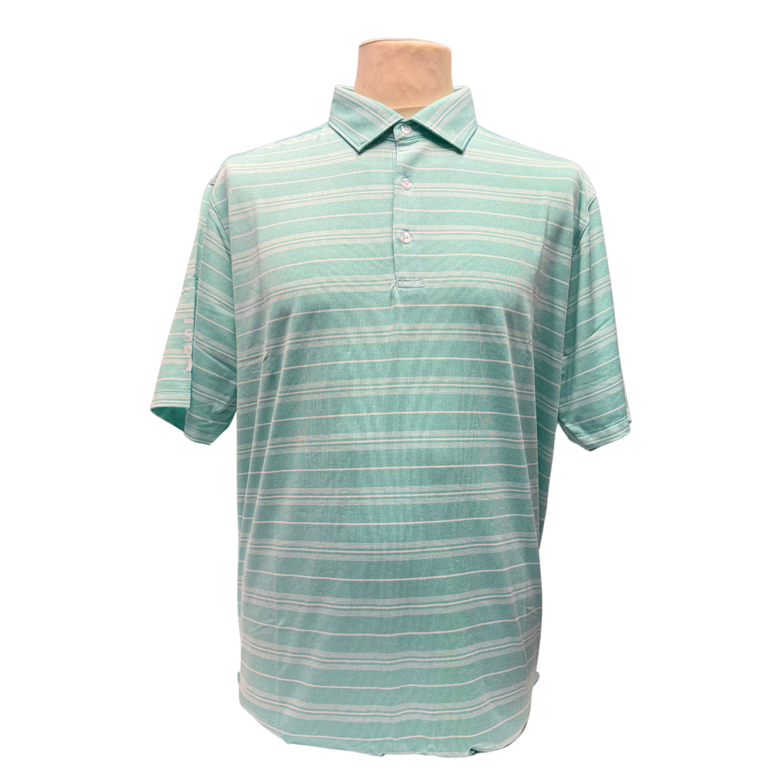 2025 Sub70 Tour Classic Polo Stripe #9 Turquoise/ White Stripe⛳️