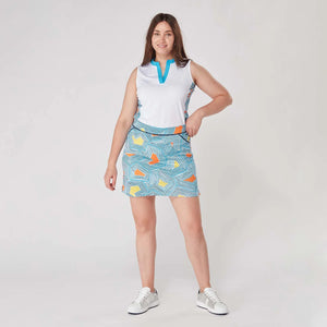 SWING OUT SISTER Lara Sleeveless Polo Wave Pattern