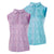 Island Green Golf Ladies Floral Print Sleeveless Polo Shirt - IGLTS2231