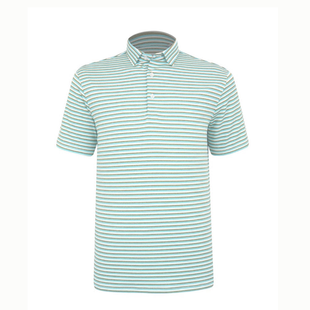 Sub70 Tour Classic Polo Stripe #28 Mint/Light Grey/White Stripe⛳️