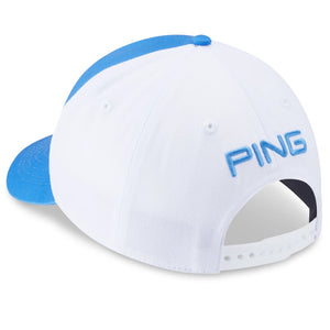 PING Tour Classic Adjustable Golf Cap  Fresh Water/White