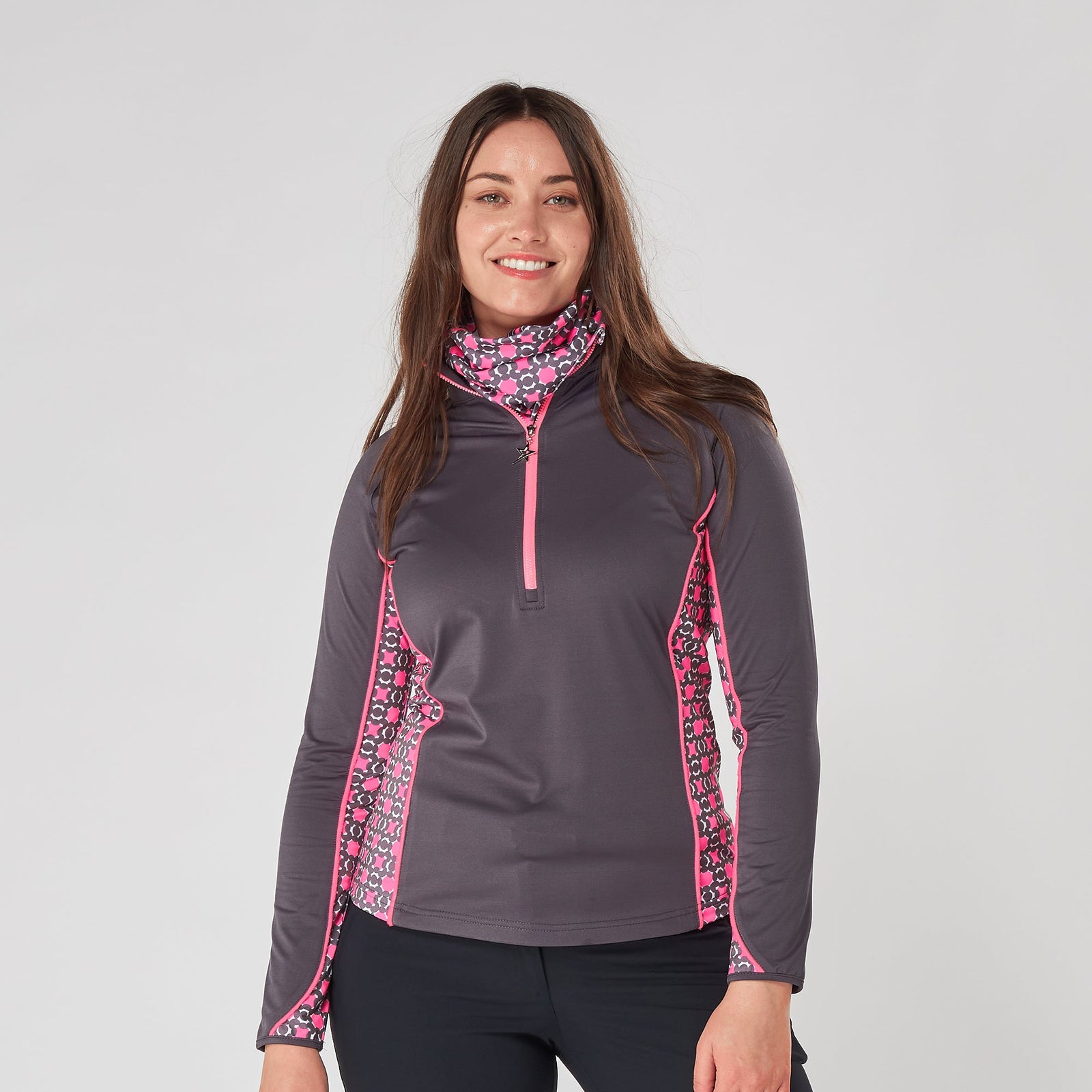 Swing Out Sister Maisy 1/4 Zip Tech Neon Pink