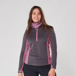 Swing Out Sister Maisy 1/4 Zip Tech Neon Pink