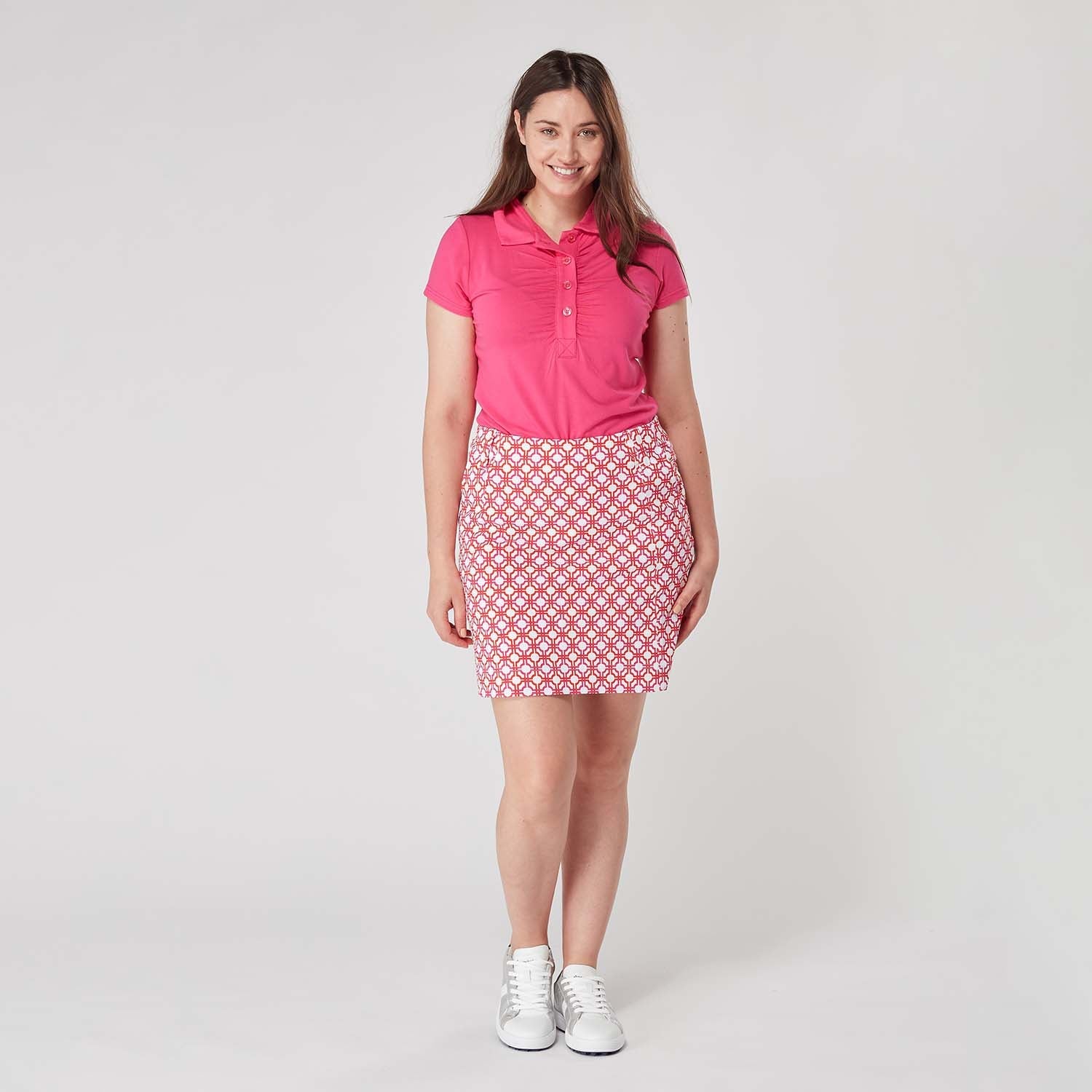Swing Out Sister Ladies Lucy pull On Skort  'Lush Pink and Mandarin'