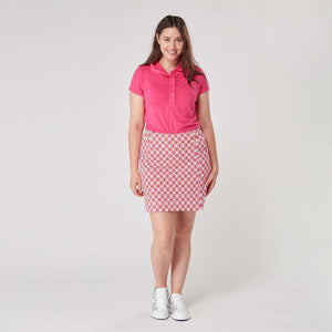 Swing Out Sister Ladies Lucy pull On Skort  'Lush Pink and Mandarin'