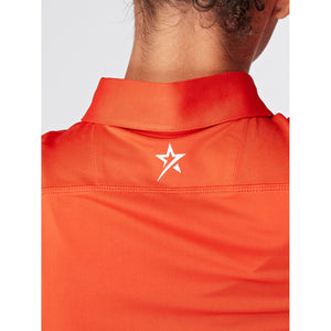 SWING OUT SISTER Amelie Cap Sleeve Polo Luscious Red