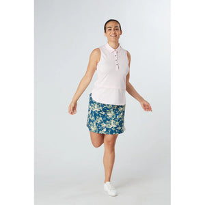 SWING OUT SISTER LADIES AMELIE SLEEVELESS POLO SHIRT CHERRY BLOSSOM