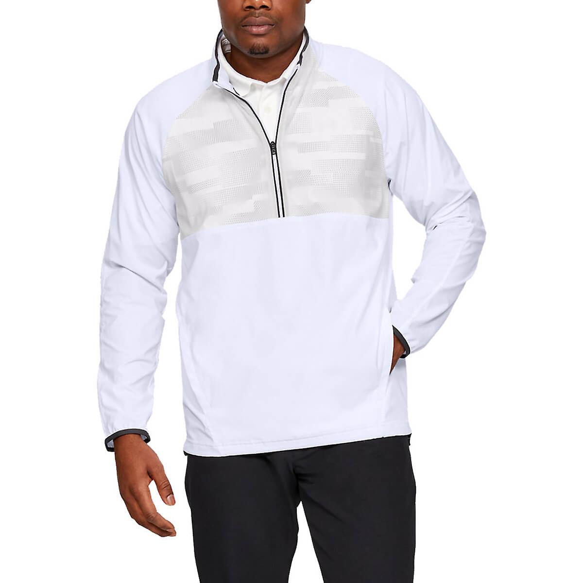 Under Armour Mens UA Golf Storm Windstrike Half Zip Jacket in White (011-100)⛳️
