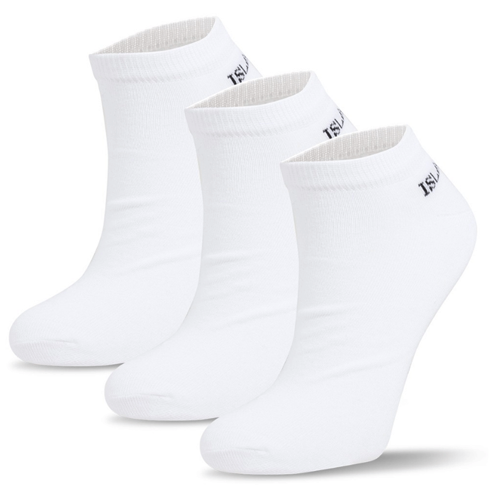 Island Green Comfort Fit Golf Ankle Socks 3 Pairs - White