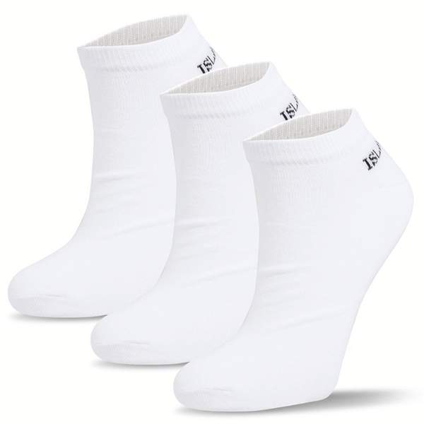 Island Green Comfort Fit Golf Ankle Socks 3 Pairs - White - Just Golf ...