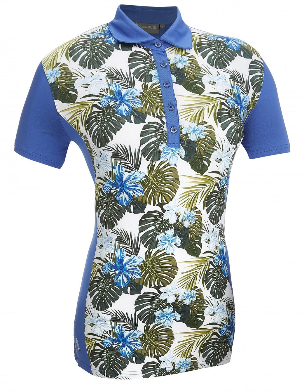 Glenmuir Formosa Printed Front Panel Polo Shirt Tahiti Floral Print LSP2609 (Small Only)