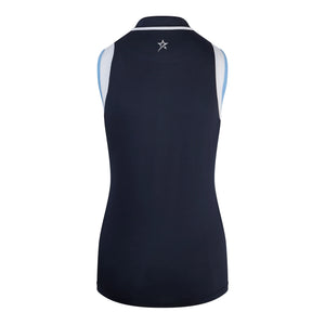 Swing Out Sister Alice Ladies Sleeveless Golf Polo Shirt Navy Blazer