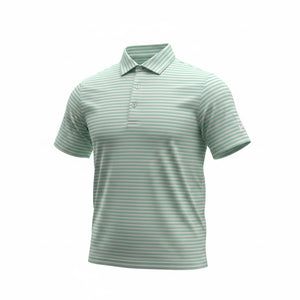 Sub70 Tour Classic Polo Stripe #28 Mint/Light Grey/White Stripe⛳️ (Small Only)