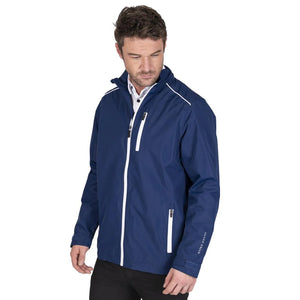 Island Green Waterproof Full Zip Jacket Navy/White - IGJKT1723