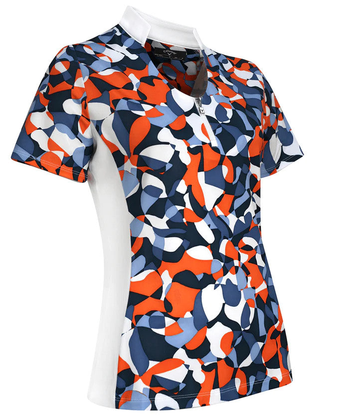 Callaway Ladies Abstract Floral Polo - Blue Indigo -CGKSD019⛳️