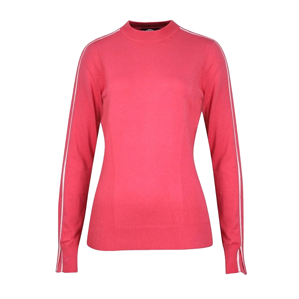 Callaway Ladies Striped Mock Neck Sweater in Fruit Dove - CGGSD041⛳️