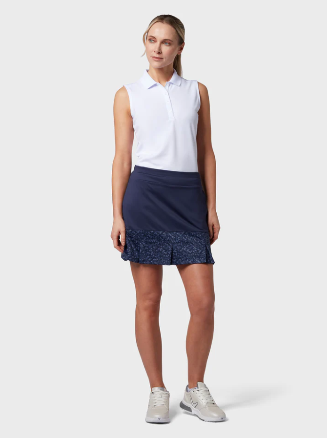 Callaway Geo Print Women's Golf Skort With Pintuck Pleats In