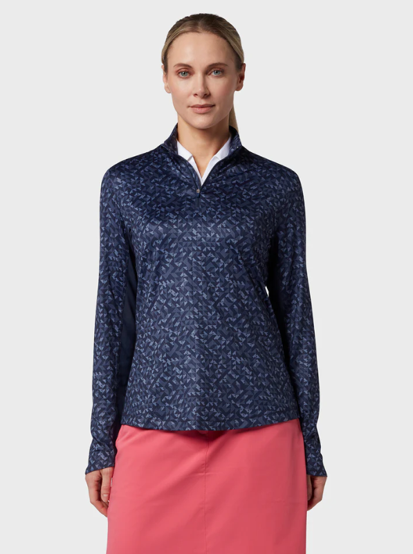 Callaway Shape Shifter Geo Printed Women's Base Layer In Peacoat - CGKSD017GG⛳️