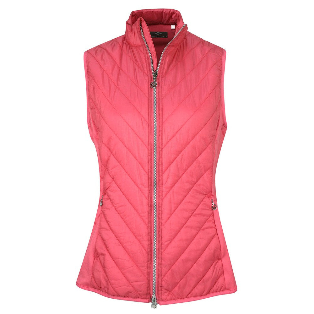 Callaway Lightweight Chevron Quilted Vest in Fruit Dove - CGVSC057⛳️