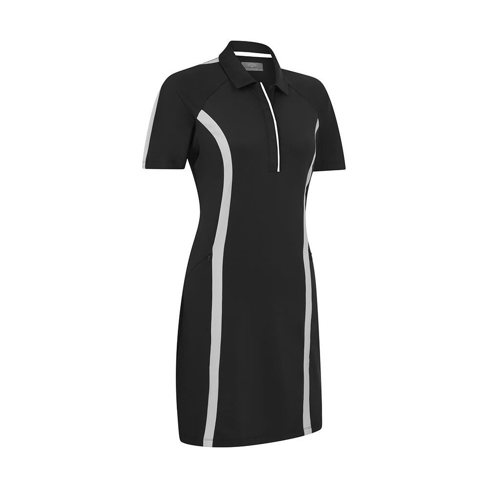 Callaway Women's Short Sleeve Swing Tech Color Block Dress - Caviar - CGQSB027⛳️