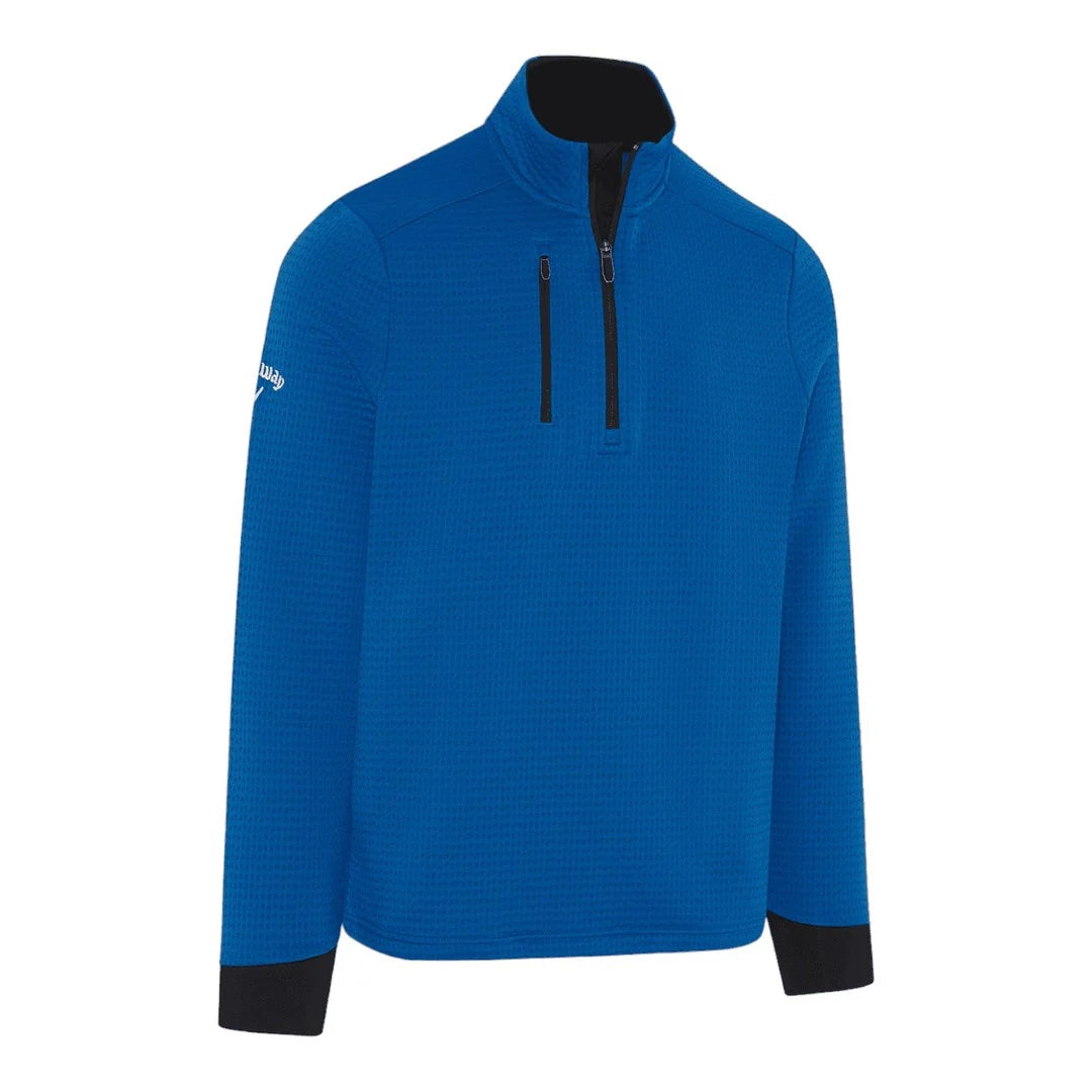 Callaway Mens Midweight Textured 1/4 Zip Golf Fleece - CGKFD038 - Lapis Blue⛳️