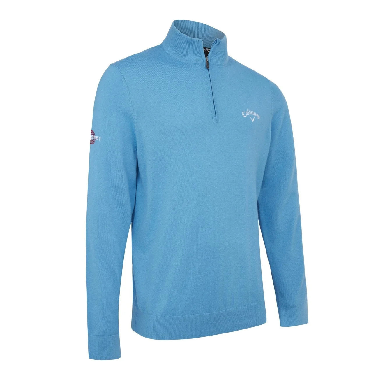 Callaway Blended 1/4 Zip Merino Sweater - Malibu Blue - CGGF80M1 LARGE ONLY