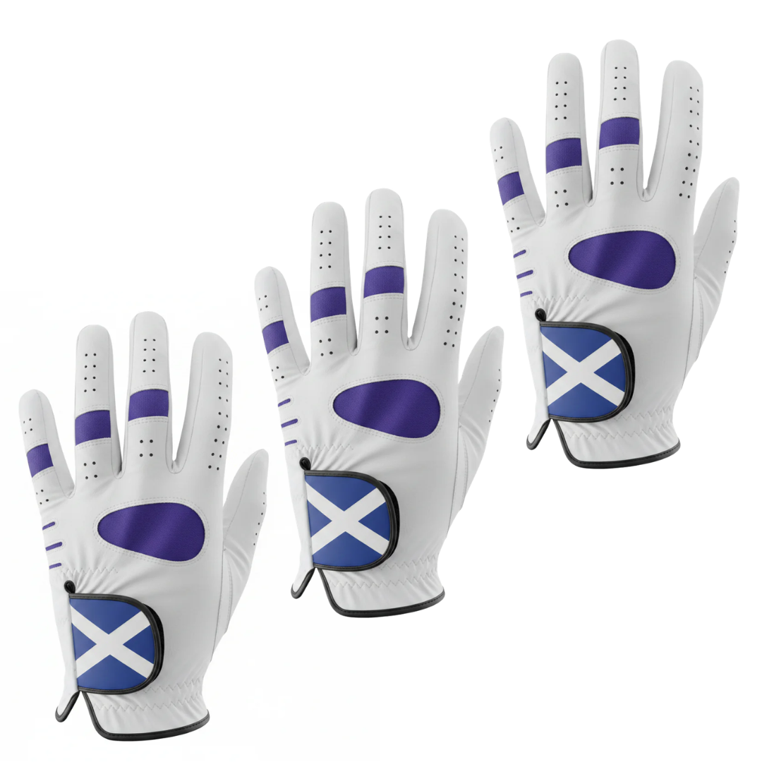 SCOTLAND FLAG  PREMIUM HALF WEATHER GOLF GLOVE (3 FOR £12)