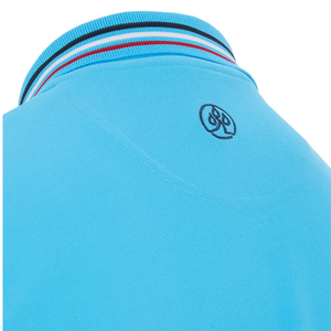 ProQuip Mens Striped Collar Golf Polo Shirt