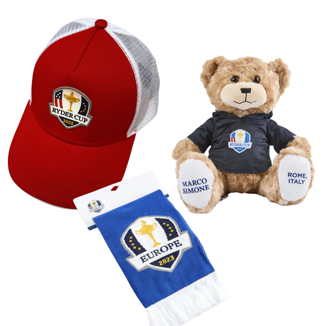 Ryder Cup Trucker hat, Scarf & Bear Set