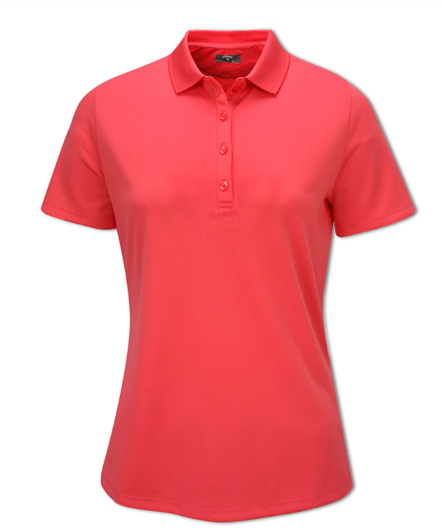 Callaway Short Sleeve Swing Tech Polo with Opti-Dri in Coral Paradise - CGKSA0A7⛳️