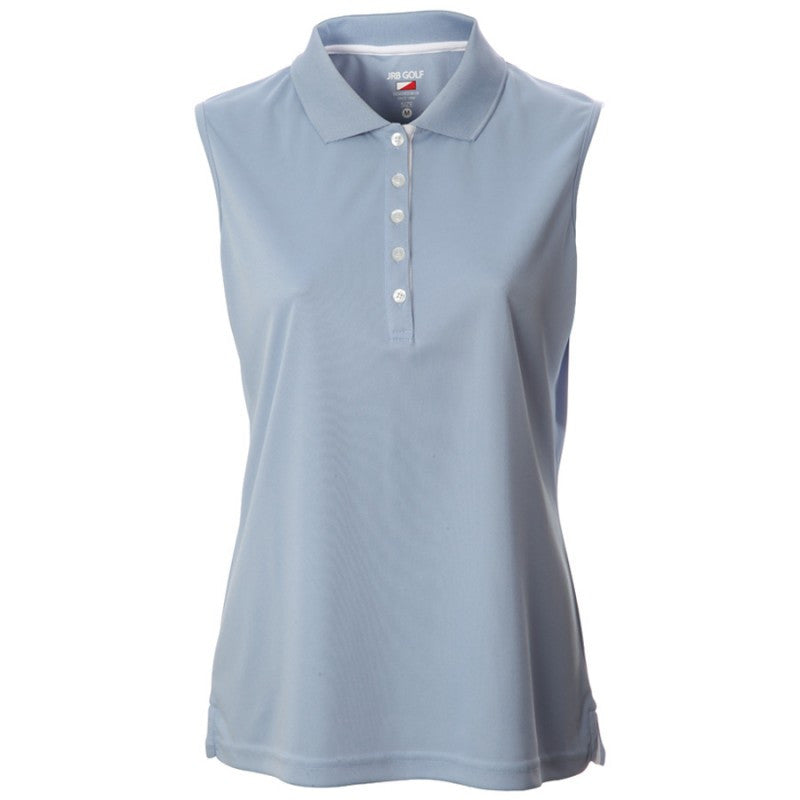 JRB Women's Golf Fashion Shirt - Glacier Blue Pique - Sleeved or Sleeveless⛳️