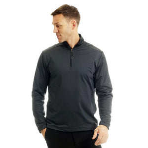 ISLAND GREEN 2026 GRADIENT PRINT 1/4 ZIP THERMAL MIDLAYER PULLOVER – CHARCOAL / BLACK