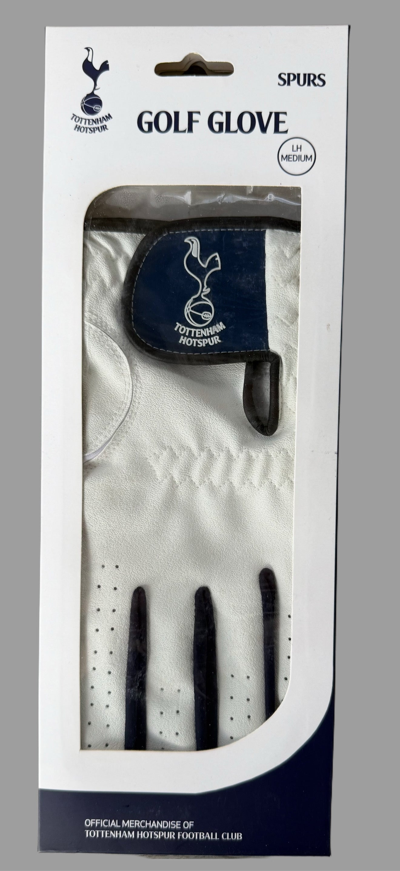 Tottenham Spurs Golf Glove Carbretta Leather - White Small / Medium
