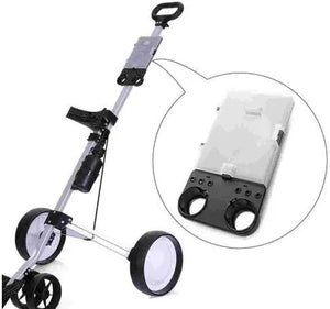 DELUXE GOLF TROLLEY SCORE CARD HOLDER + BALLS & TEES MOUNT -UNIVERSAL FIT