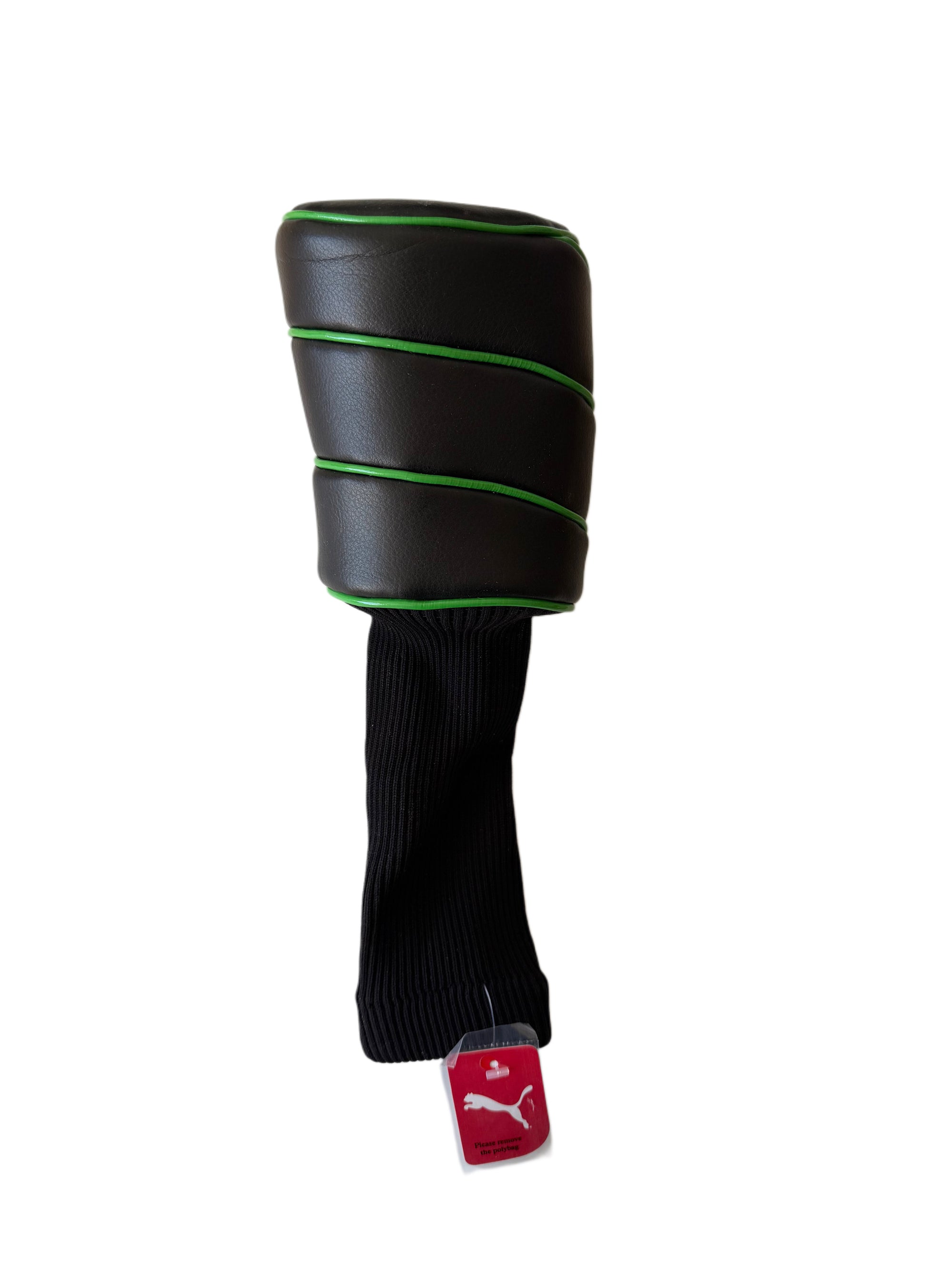 Puma Fairway Headcover Faux Leather Knit Sock Black Green