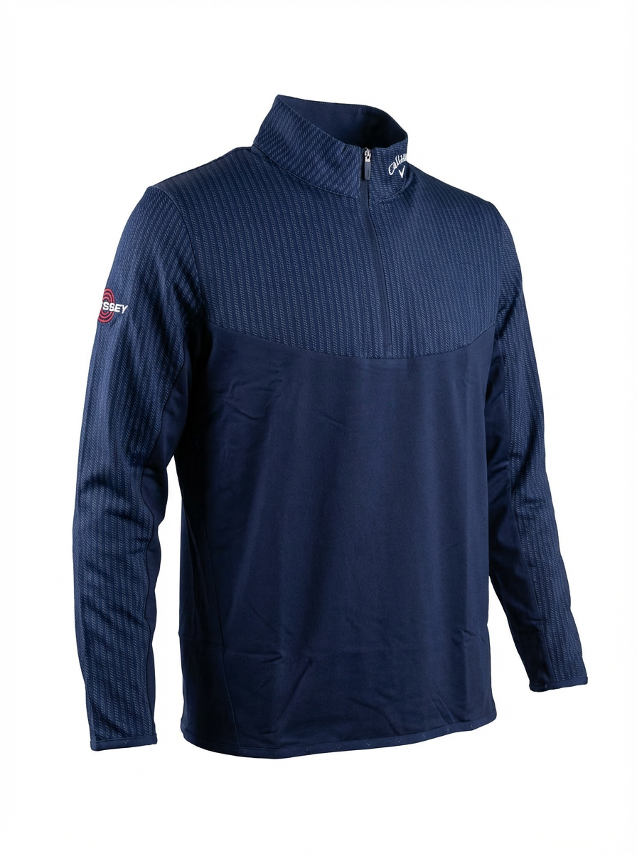 Callaway Mens Odyssey Long Sleeve 1/4 Zip Golf Chillout - Peacoat - CGKSB0B0 ⛳️XL ONLY