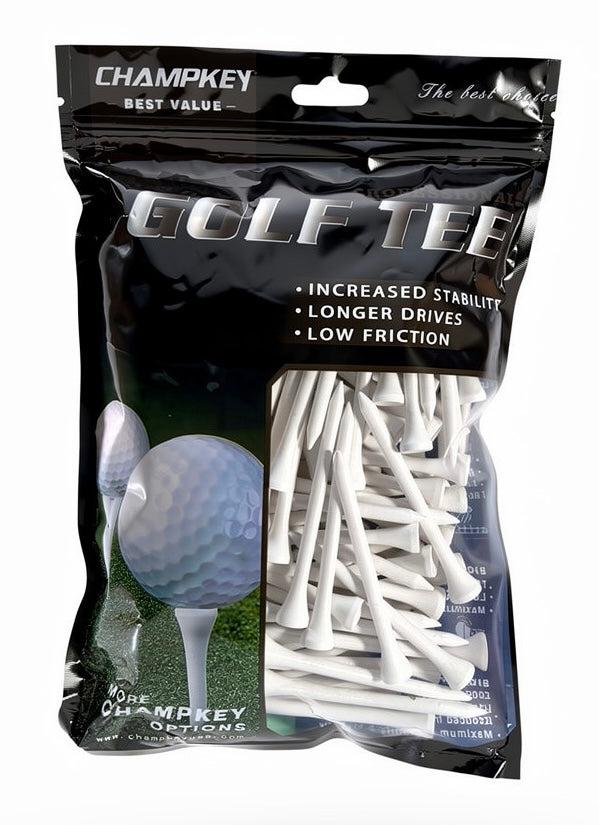 Champkey 100% Natural Hardwood Golf Tees 2,3/4'' Pack of 120