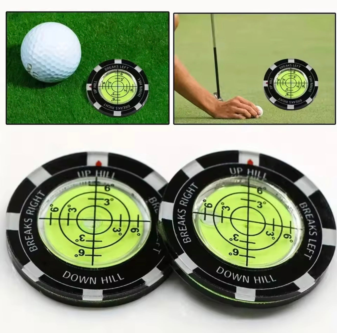 High Precision Golf Spirit Level Ball Marker Green Slope Reading Training Tool