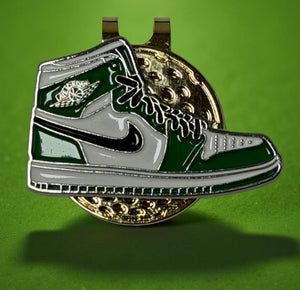 NIKE TRAINER BALL MARKER, MAGNETIC HAT CLIP, NOVELTY GOLF GIFT