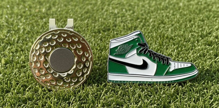 NIKE TRAINER BALL MARKER, MAGNETIC HAT CLIP, NOVELTY GOLF GIFT