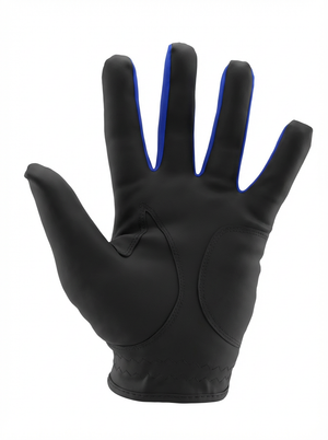 AKA FULL LEATHER MEN'S GOLF GLOVE - BLACK/BLUE                (3 for £10)