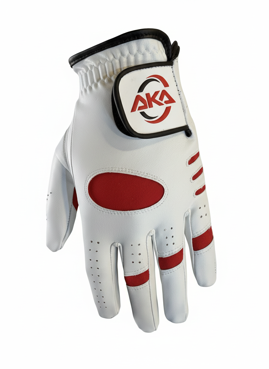 2026 AKA PREMIUM HALF WEATHER L/H GOLF GLOVE RED (3 FOR £10)