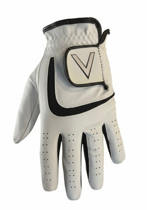 2026 Silver V Soft Premium Half Leather Half All Weather Glove L/H